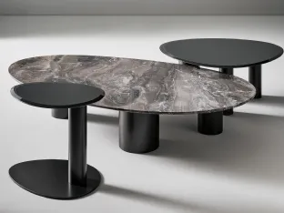 Sasso Coffee Table in marble or crystal by Bonaldo