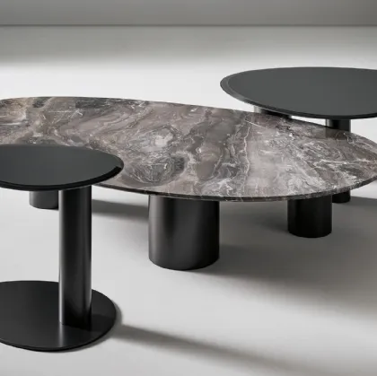 Sasso Coffee Table in marble or crystal by Bonaldo