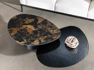 Totem Drop coffee table in glass or ceramic by Sovet.