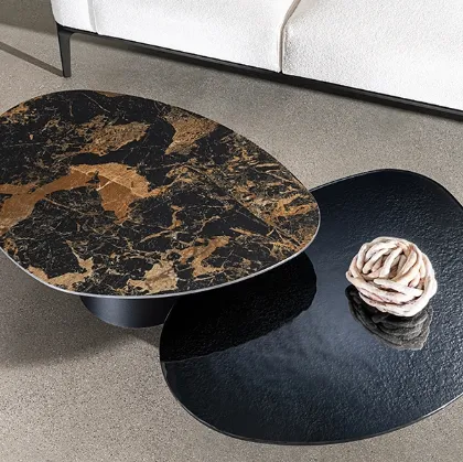Totem Drop coffee table in glass or ceramic by Sovet.
