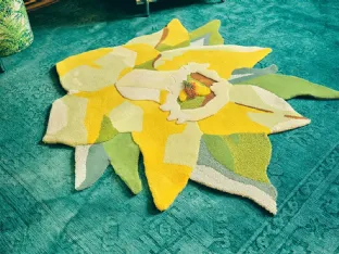 Vanity Flower Wool and Linen Carpet by Carpet Edition