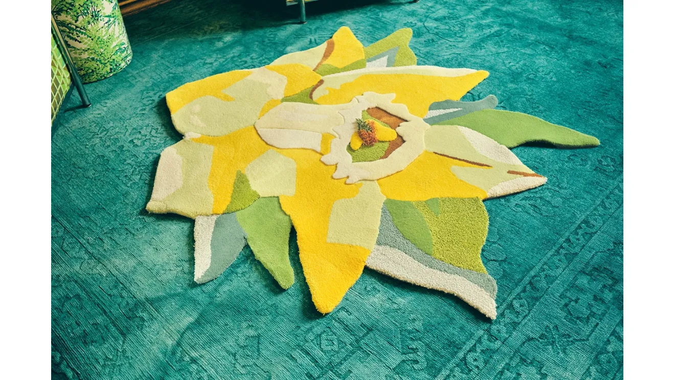 Vanity Flower Wool and Linen Carpet by Carpet Edition