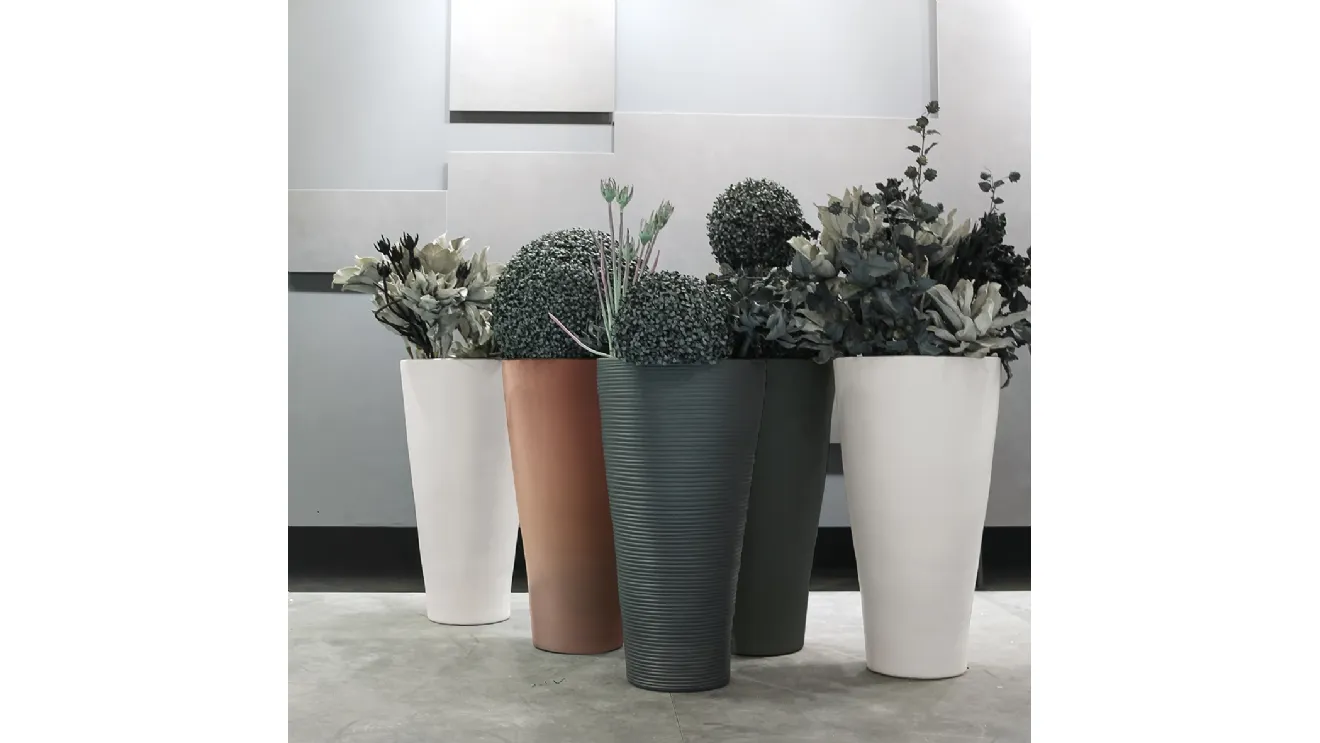 Metallic Cone Vase by Adriani and Rossi