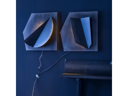 Lamp like a bright picture in Amadeus light metallic finish by Adriani and Rossi