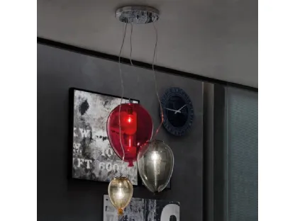 Lamp composed of 3 Venetian glass Balloon up lamps by Adriani and Rossi