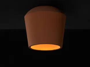 Concrete ceiling lamp by Antonangeli