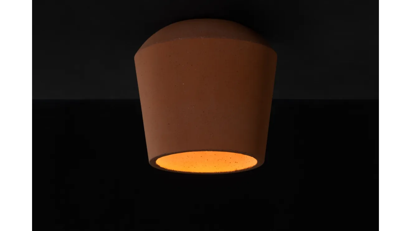 Concrete ceiling lamp by Antonangeli