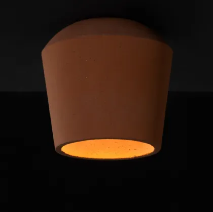 Concrete ceiling lamp by Antonangeli