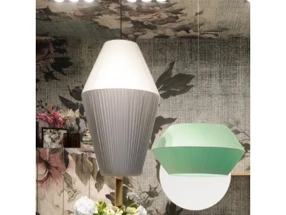 Musical pleated fabric lamp by Adriani and Rossi