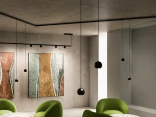 Node System suspension lamp by Linea Light.