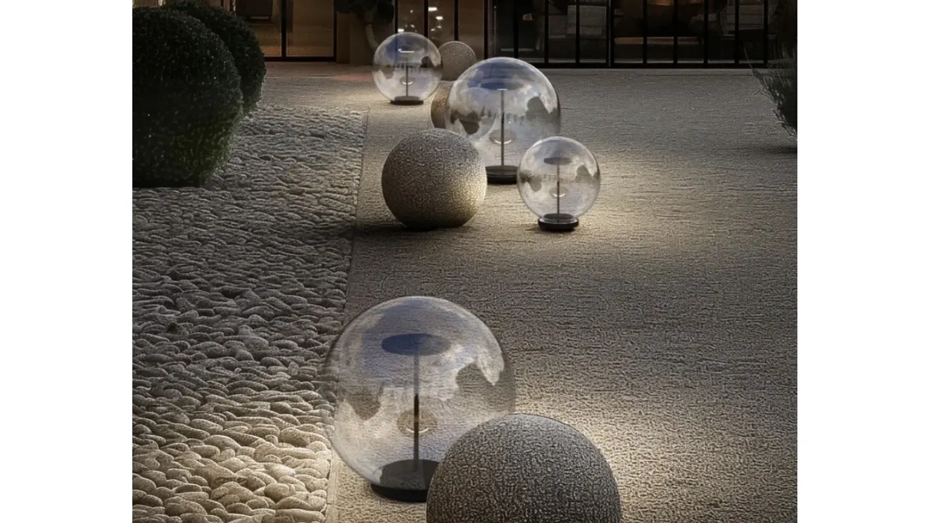 Rolling Sky Outdoor lamp in PMMA by Linea Light.
