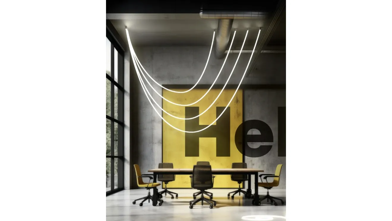 Rubber suspension lamp by Linea Light