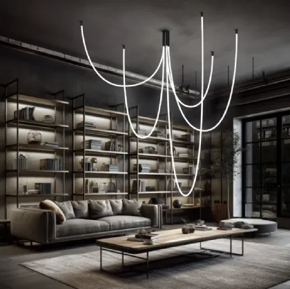 Rubber suspension lamp by Linea Light.