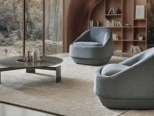 Eclipse fabric armchair by Busnelli