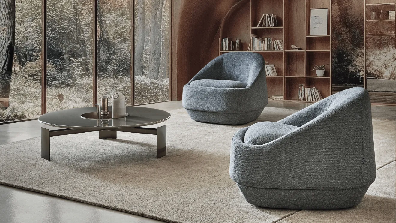 Eclipse fabric armchair by Busnelli
