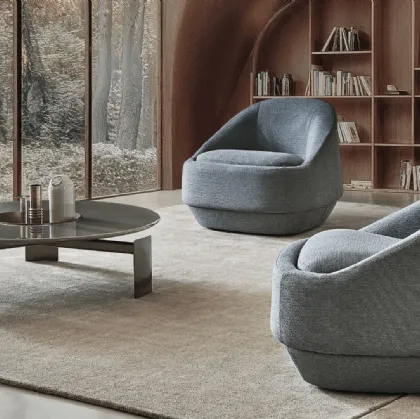 Eclipse fabric armchair by Busnelli