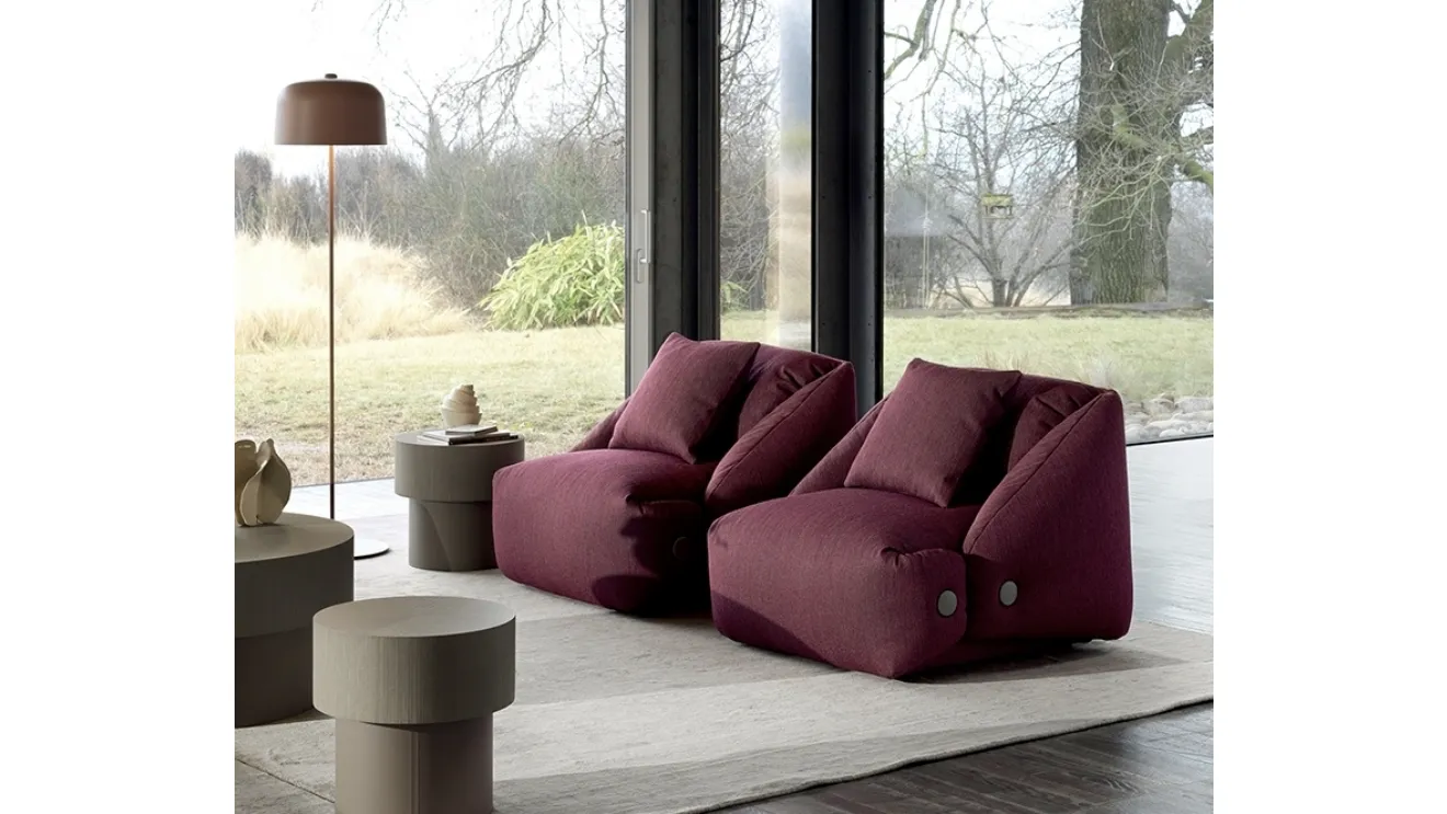 Melville upholstered fabric armchair by Ditre Italia.