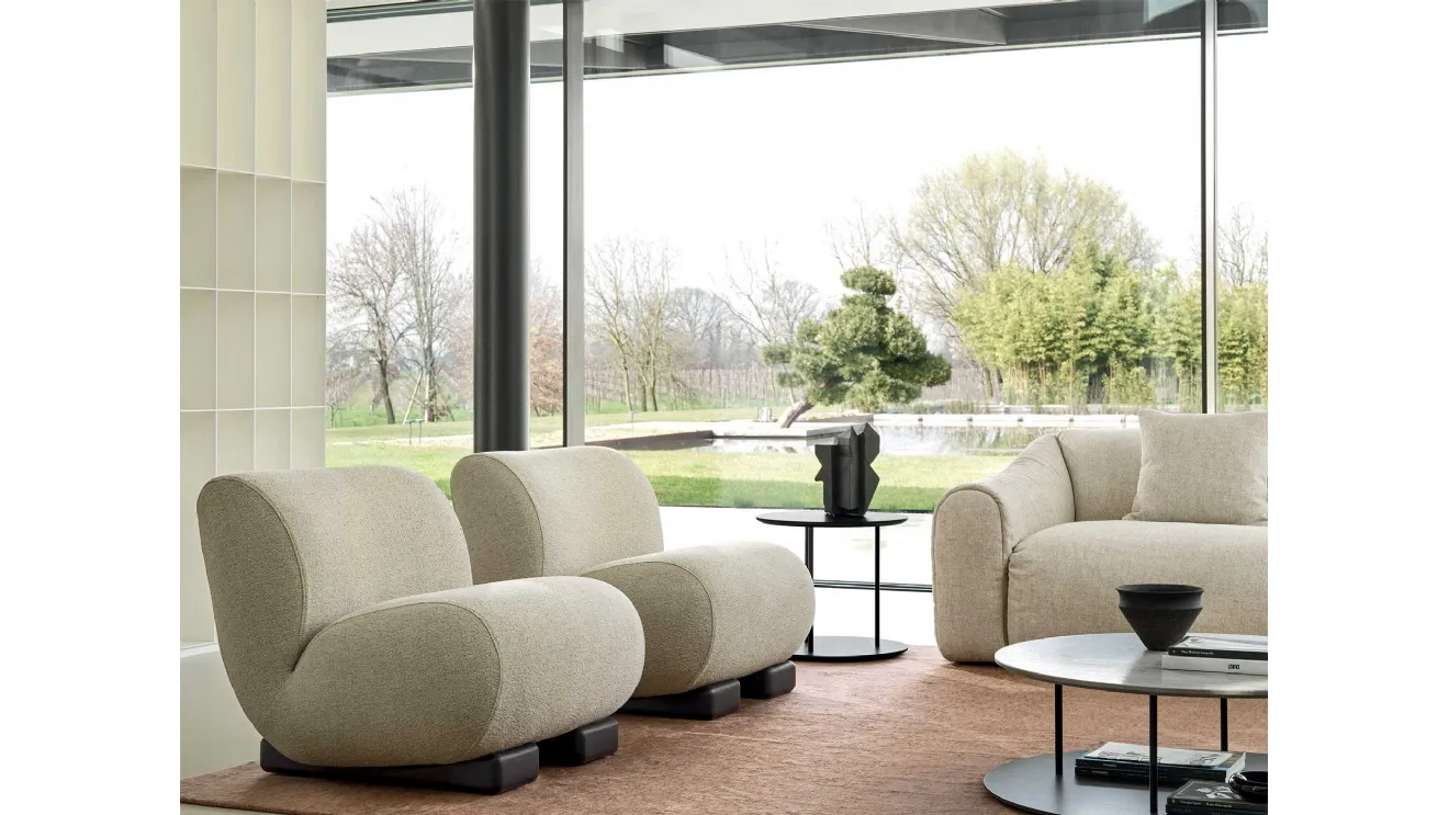 Wallaby armchair in padded fabric by Ditre Italia.