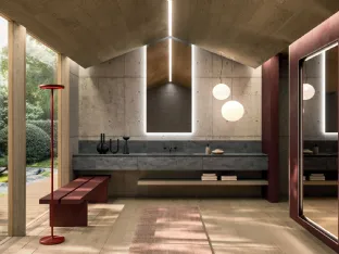 360Gradi 04 Wall-Mounted Bathroom Cabinet in Corian by Arrital