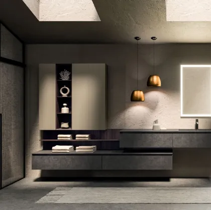 360Gradi 05 Wall-Mounted Bathroom Cabinet by Arrital