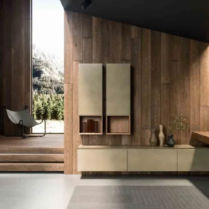 360Gradi_Concept_03 Wall-Mounted Bathroom Cabinet in Wood and Oxidized Lacquer by Altamarea