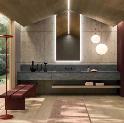 360Gradi_Concept_04 Wall-Mounted Bathroom Cabinet in Corian by Altamarea