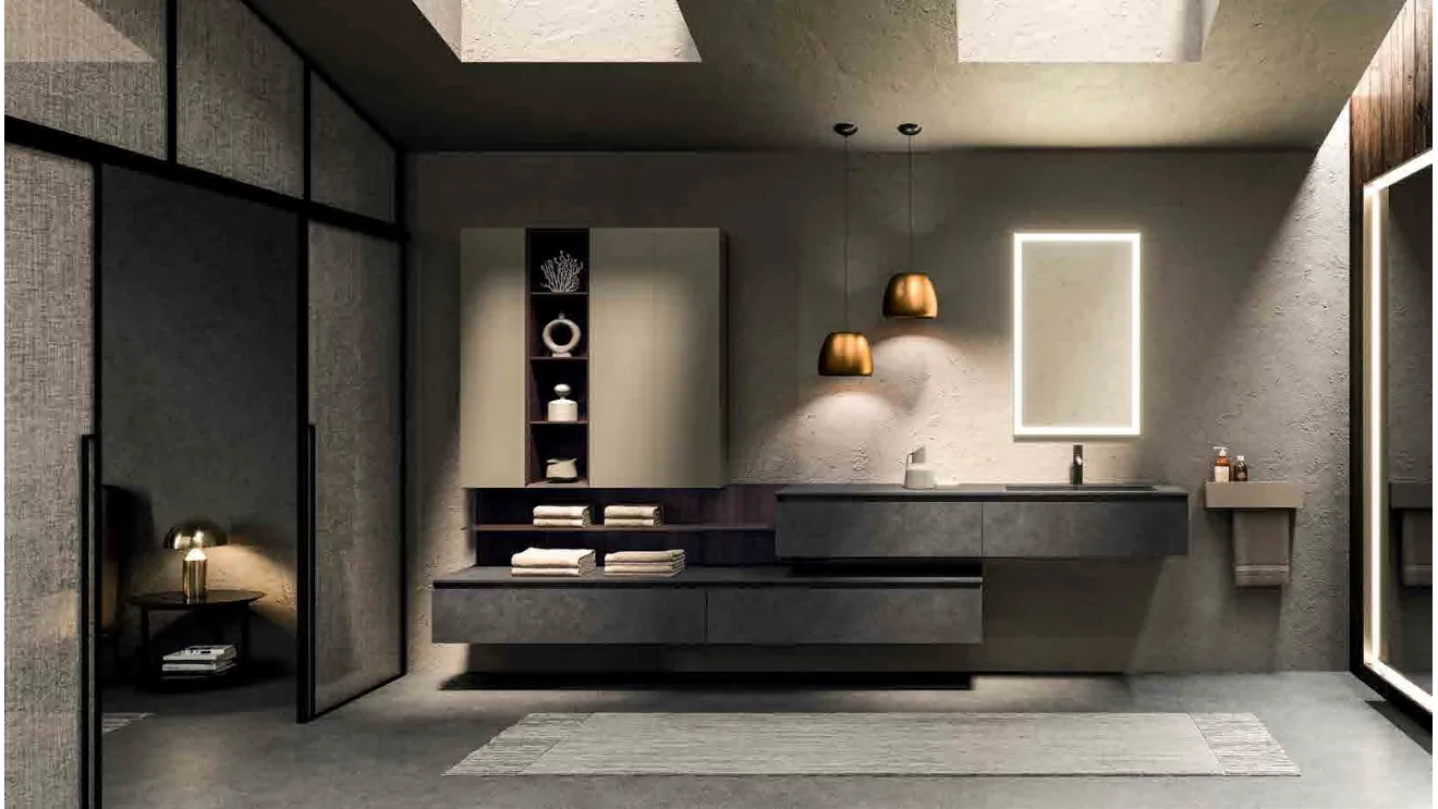 360Gradi_Concept_05 Wall-Mounted Bathroom Cabinet in Altamarea Porcelain