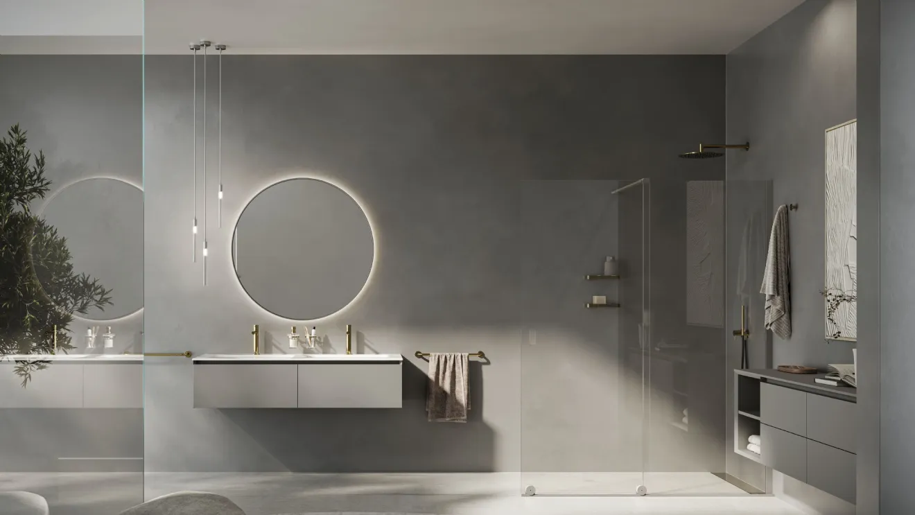 Suspended Acuto 01 Bathroom Cabinet by Inda