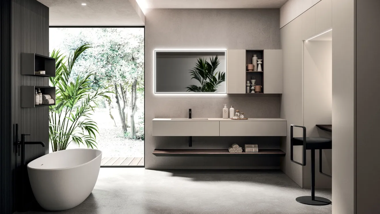 Lympha 04 Wall-Mounted Bathroom Cabinet by Arrital