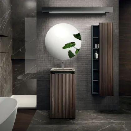 Floor-standing Lympha 09 bathroom cabinet in Arrital oak