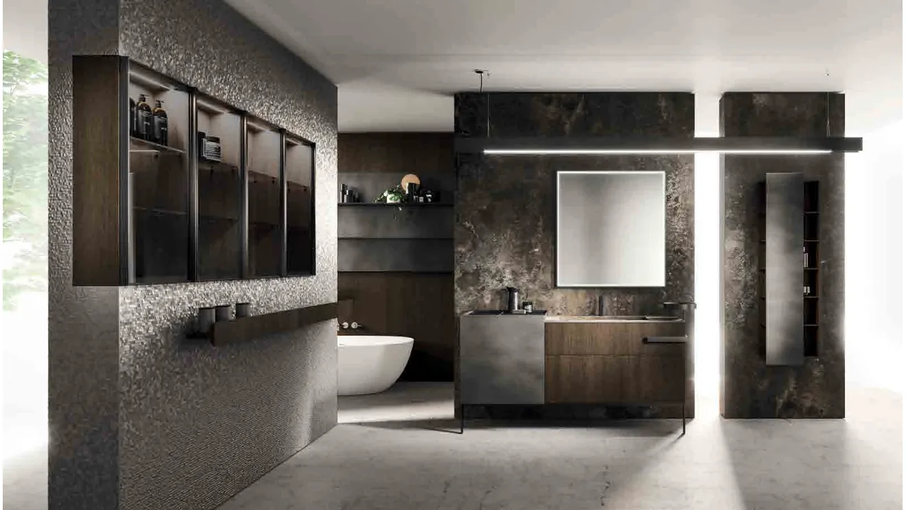 Bathroom Furniture Lympha_Concept_02 in wood and lacquered by Altamarea