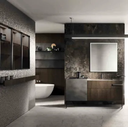 Bathroom Furniture Lympha_Concept_02 in wood and lacquered by Altamarea