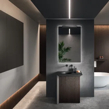 Floor-standing Bathroom Cabinet Modo Project 01 in Dark Oak by Arrital