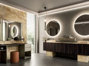 Floor-standing Bathroom Cabinet Must 04 in ebony and onyx by Arrital