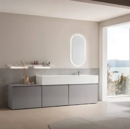 Bathroom cabinet in lacquered glass Shape 31 by Arcom