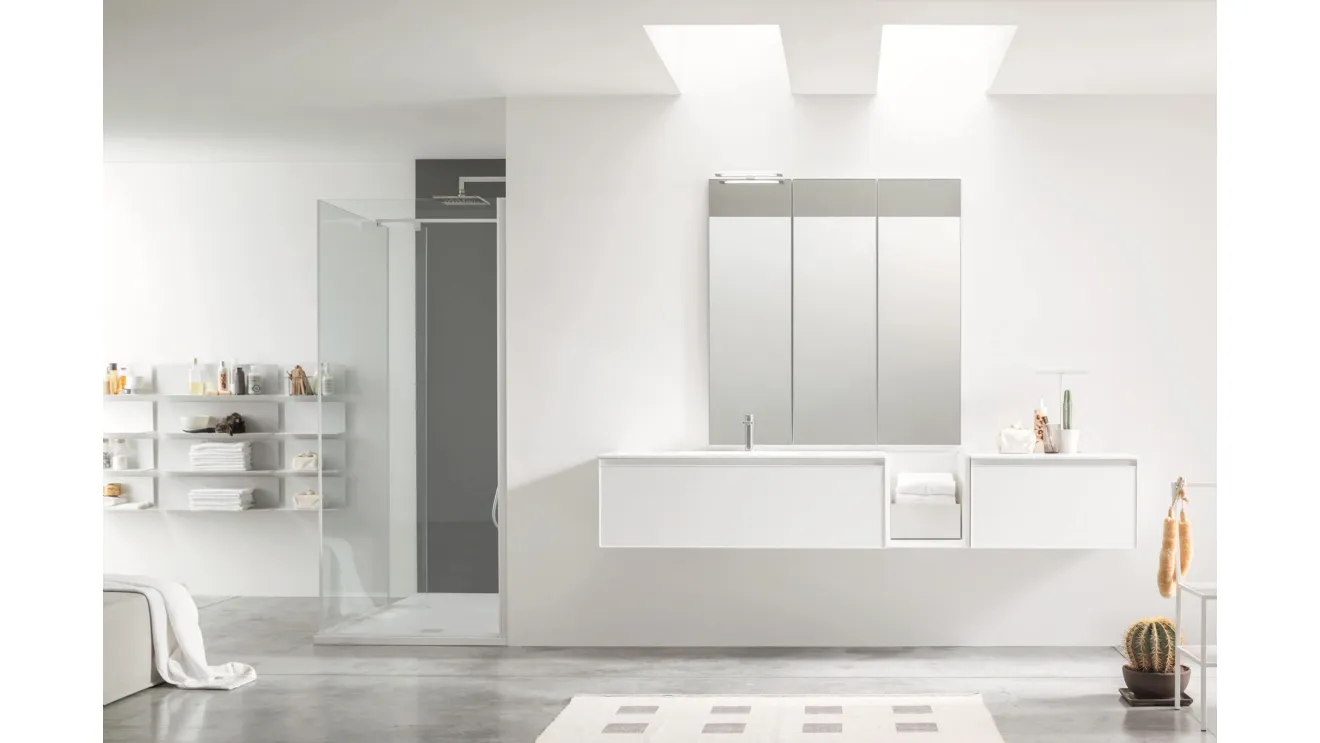 Suspended bathroom vanity Shape 36 by Arcom