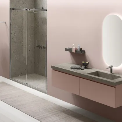 Wall-hung bathroom vanity Slash 03 by Arcom.