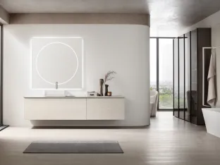 Suspended Bathroom Vanity Soul 21 in bleached oak by Arcom
