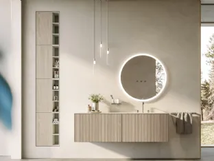 Suspended bathroom cabinet Testadura 02 by Inda