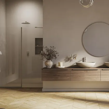 Suspended bathroom cabinet Testadura 05 by Inda