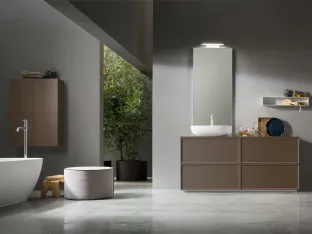 Floor-standing Vanity 13 Bathroom Cabinet in matt lacquered finish by Arcom