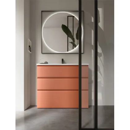 Freestanding bathroom unit Virgola 07 by Arcom.