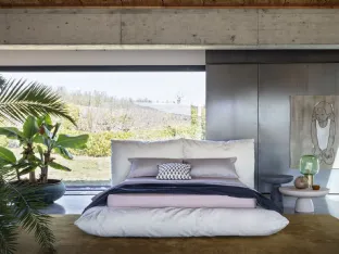 Upholstered fabric bed Alba by Mogg
