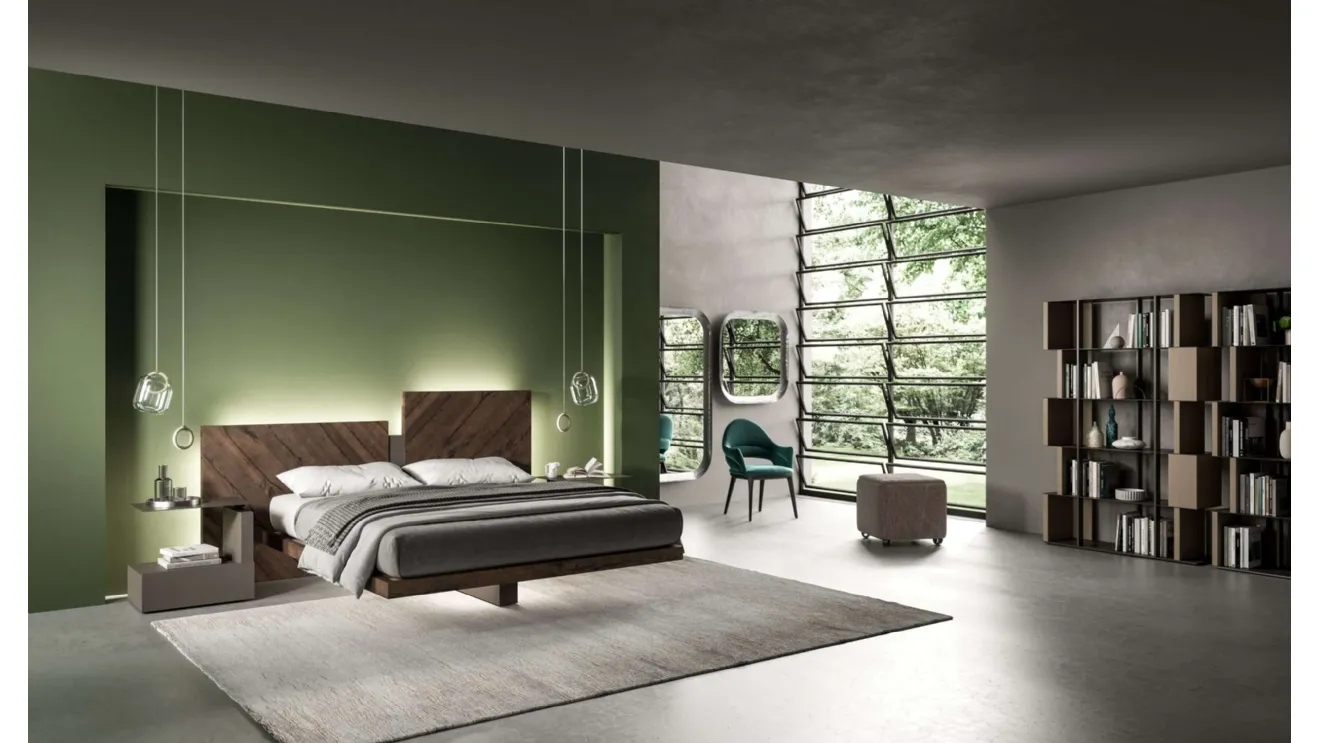 Nazarè storage bed by Ozzio.