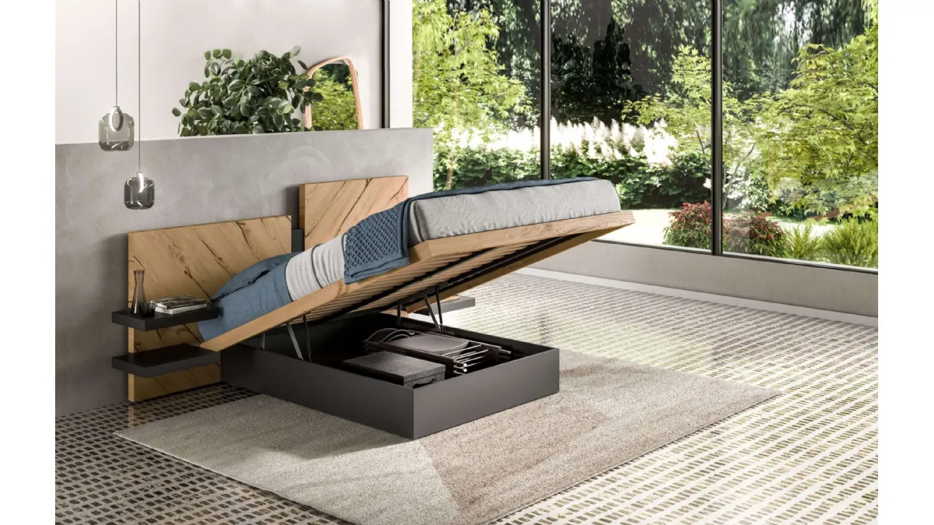 Nazarè storage bed by Ozzio
