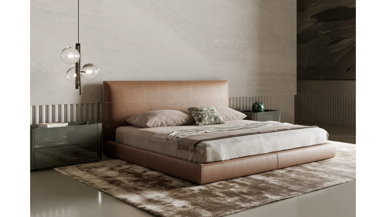 Leather bed Oris by Bonaldo