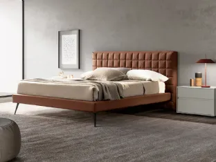 Rubik bed in synthetic leather by Adok