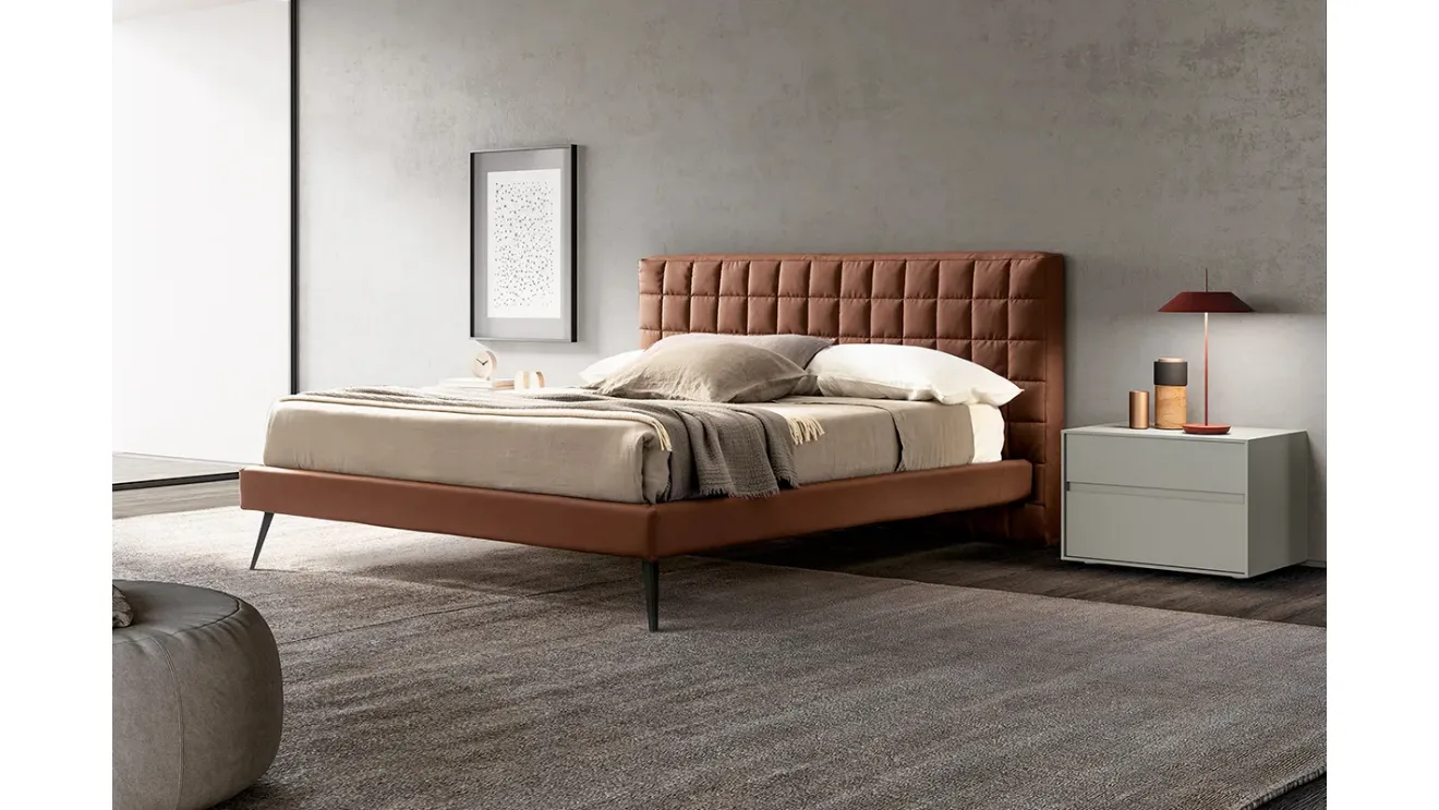 Rubik bed in synthetic leather by Adok