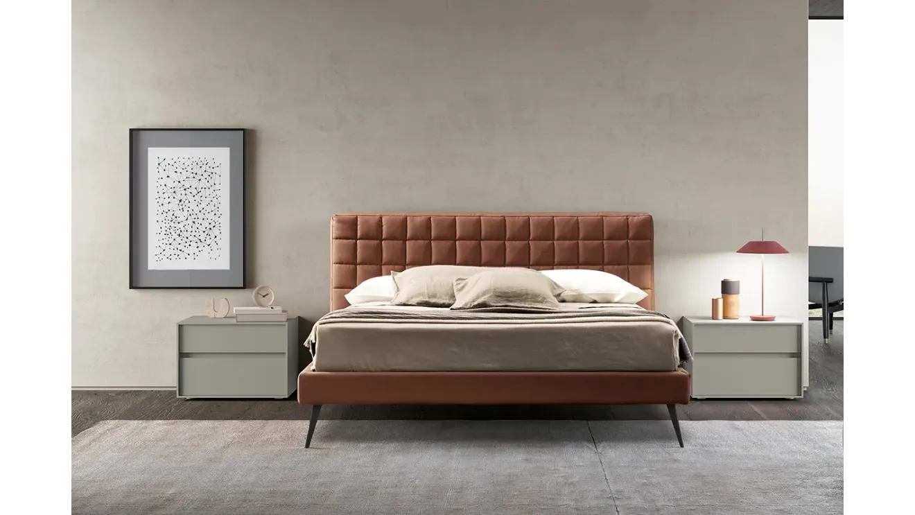 Rubik bed in eco-leather by Adok