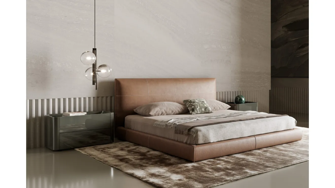 Arragan bedside table in glossy lacquered finish by Bonaldo